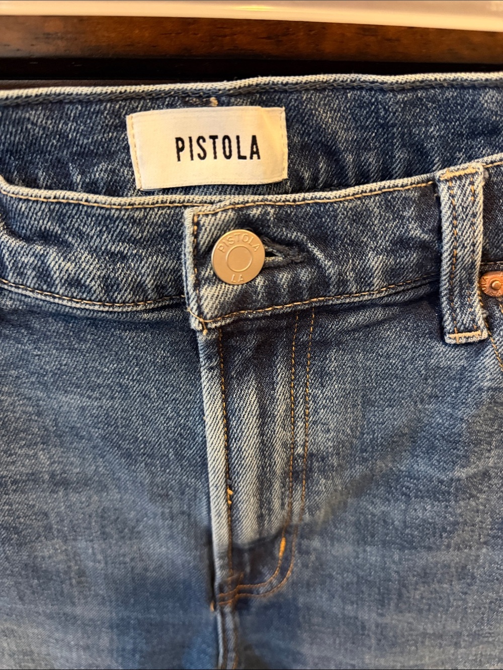 Pistola Charlie Rigid High Rise Ankle Straight Jean - Picture 5 of 6